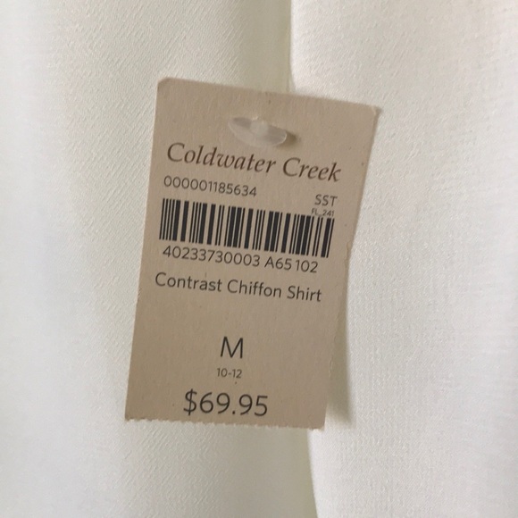 COLDWATER CREEK CHIFFON BLOUSE - Picture 5 of 5